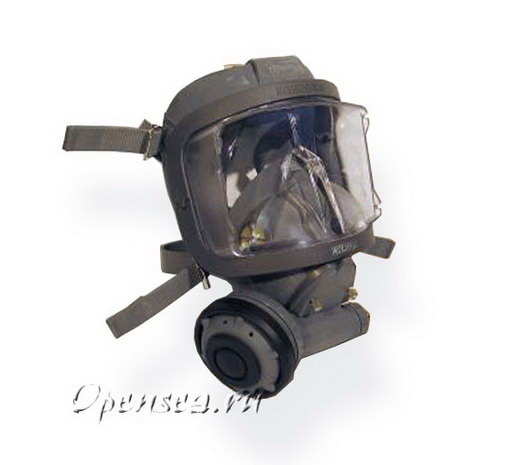 Маска полнолицевая AGA (MK-2) без подпора (чёрный силикон)