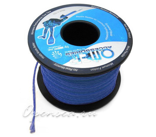 Линь Dyneema D1,5 мм (нагрузка 110 кг) синий за 1 м