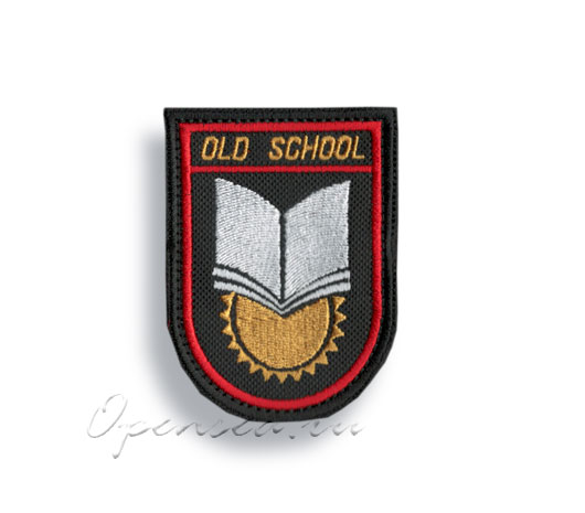 Нашивка-шеврон Старая школа (OLD SHOOL)-красный