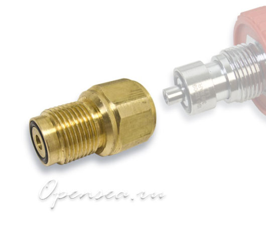 Переходник G5/8 DIN 300 бар мама - G5/8 DIN 300 бар папа, латунь