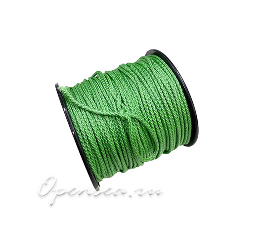 Линь высокопрочный UHMW-PE D1,8 мм (нагрузка 210 кг) зеленый, за 1 м