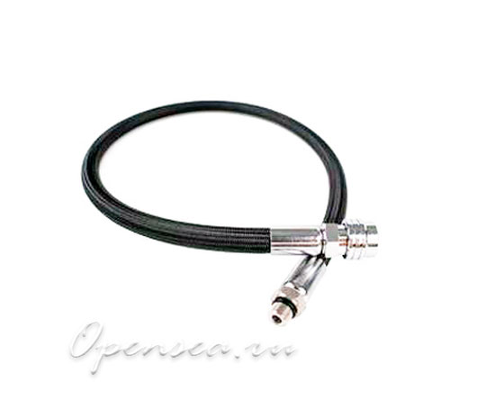 Шланг поддува 70 см в оплетке, черный