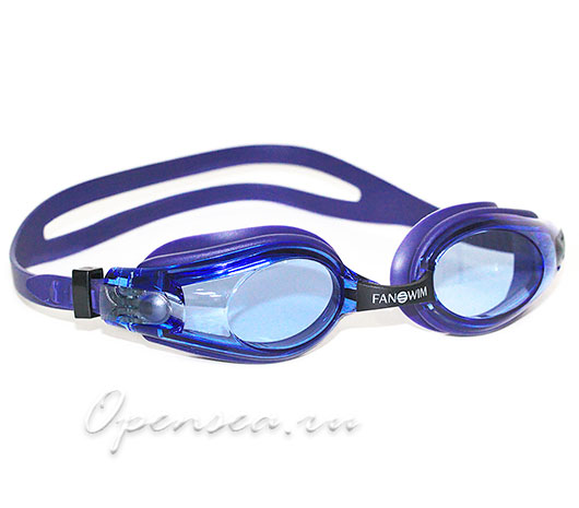 Очки Fanswin T15 синие линзы, синий силикон