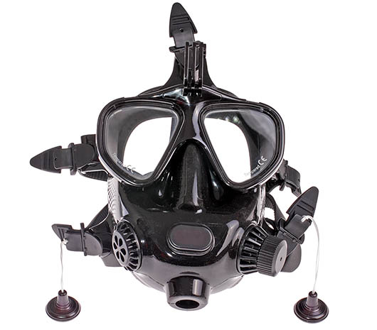 Маска  F22 полнолицевая чёрный силикон