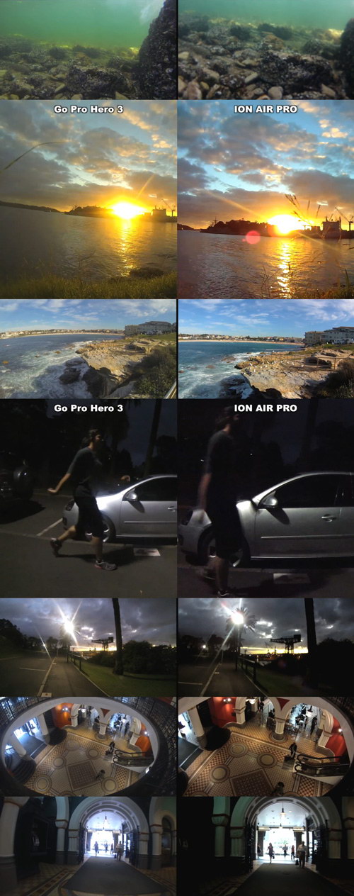 Сравнение GoPro HERO3 Black edition и iOn PRO